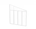 Palram-Canopia Seitenwand für Terrassenüberdachung Serie 3m Tiefe, weiß