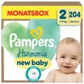 Pampers Harmonie Gr.2 Mini 4-8 kg Monatsbox Windeln, 204 Stück
