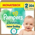 Pampers Harmonie Windeln Größe 2 4-8 kg 204 Stk sanfter Hautschutz Vorratspack
