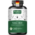 NAC 800 Kapseln hochdosiert, NAC Acetyl L-Cystein in bester Qualität RAIBU