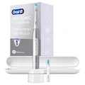 Oral-B Pulsonic Slim Luxe 4500 Elektrische Schallzahnbürste/Electric Toothbrush, 2 Aufsteckbürsten, 3 Putzmodi für Zahnpflege + gesundes Zahnfleisch, Reiseetui, Designed by Braun, Platinum