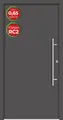 Splendoor Haustür Passivedoor Premium B05 RC2 Anthrazit DIN Rechts 100 x 210 cm