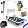 TroniTechnik® Transportwagen Plattformwagen klappbar, 150 kg Tragkraft mit Antirutschbeschichtung, Ladefläche 72x48 cm