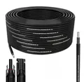 Solarkabel Solarleitung 100m 4mm² Photovoltaik PV Kabel + 10 Stecker Schwarz
