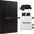 SUNNIVA Balkonkraftwerk 500W mit Hoymiles 400W Wechselrichter inkl.5m Kabel Solarmodule Bifazial Fullblack Glas-Glas