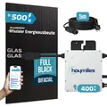 SUNNIVA® Balkonkraftwerk 500W/400W Solaranlage HOYMILES 400W BIFAZIAL FULLBLACK
