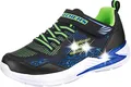 Skechers Jungen Erupters Iii Derlo Sneaker, Black Mesh Synthetic Blue Lime Trim, 29 EU