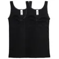 HERMKO Unterhemd 15804740 2er Pack Damen BH-Hemd aus 100% Bio-Baumwolle, schwarz