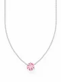 Thomas Sabo KE2210-051-9-L45V Silberne Kette mit pinkfarbenem Zirkonia-Anhäng...