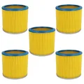 vhbw 5x Rundfilter Lamellenfilter Filter kompatibel mit Staubsauger, Mehrzwecksauger Parkside PNTS 1500 (A1/B1/B2), 30/4(E/S), 30/6(E/S), 30/7(E/S)