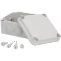 Aufputz-Abzweigdose IP65 mit Schraubdeckel 108 x 108 x 64 mm grau