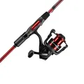 Ugly Stik, 198 cm Kohlenstofffaser-Spinnrute und Rollen-Combo, Graphit mit Graphitspitze, 198 cm Zweiteilige Fast-Action-Rute, Rot/Schwarz