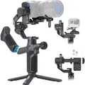 Feiyu SCORP-Mini3 Pro 3-Axis Handheld Gimbal for Camera (Actionkamera, Smartphone, Spiegelreflexkamera, Systemkamera, 2 kg) (Scorpmini3 Pro)