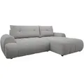Mirjan24 Ecksofa, Hellgrau, Textil, 4-Sitzer, L-Form,L-Form, 265x177 cm, Wohnzimmer, Sofas & Couches, Wohnlandschaften, Ecksofas