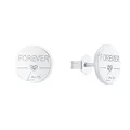 s.Oliver Ohrstecker 925 Sterling Silber Damen Ohrschmuck, mit Zirkonia synth., 1 cm, Silber, Love, Kommt in Schmuck Geschenk Box, 2031411