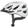ABUS Stadthelm Urban-I 3.0 - Fahrradhelm mit Rücklicht, chirm und Magnetverschluss - für Damen und Herren - Weiß, Größe L (56-61 cm) - Weiß