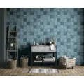 Fototapete MARBURG "Tile", blau (kadettenblau), B:0,53m L:10,05m, Vlies, Tapeten, moderne Tapete für Wohnzimmer Schlafzimmer Küche