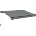 Juskys Gelenkarmmarkise, Grau, Textil, 250x250x200 cm, Sonnen- & Sichtschutz, Markisen