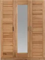 Elfo-Möbel Kleiderschrank Tollow als Schlafzimmerschrank aus massiver Kernbuche geöltes Kernbuchenholz - 152 x 205 x 60 cm, zwei Holztüren, eine Spiegeltür