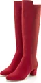 LASCANA Stiefel Stiefelette, Langer Stiefel, rot Größe 38