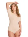 FINN Anti-Schweiß Shirt Damen mit integrierten Achselpads gegen Starkes Schwitzen - Anti-Schweiß Unterhemd mit garantiertem Schutz vor Schweißflecken und Schweißgeruch Hautfarbe Nude XXL