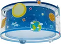 Dalber Deckenlampe kinderzimmer, Deckenleuchte für Kinder Planets Planeten Sonnensystem, 41346N, E27, Blau