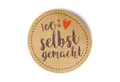 itenga Aufkleber Itenga 50 x Etikett rund 4cm "100% selbstgemacht" Sticker vintage