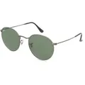 Ray-Ban RB 3447 ROUND METAL Herren-Sonnenbrille Vollrand Rund Metall-Gestell, grau