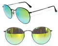 Ray Ban SONNENBRILLE GRÜN SPIEGEL RB 3447 002 50 ROUND METALL 3548 BRILLE ETUI
