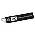 VmG-Store MADE IN Jet Tag Schlüsselanhänger 105x25mm Länderfahnen robustes festes Material umkettelt mit stilvollen Länder Fahnen S141-3 (Korea)