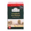 Ahmad Tea - English Breakfast - Schwarzer Frühstückstee - Assam & Ceylon Tee - Einzeln Verpackte, Aromaversiegelte Teebeutel mit 2g Tee pro Portion - 20 Teebeutel mit Band