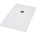 Sanycces - Duschwanne Extra Flach Logic Schieferoptik Weiss 80 X 90 Cm