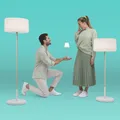 NewGarden CHLOE PLANT WOOD LED Solar Stehlampe variable Höhe Holz + RGB, Akku Innen & Außen IP65