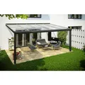 SKANHOLZ Terrassenüberdachung "Modena", Breite: 541 cm, Dach: Verbund-Sicherheits-Glas (VSG), schiefergrau