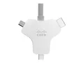 Cisco Multi-head - Video- / Audio- / Datenkabel - HDMI männlich zu HDMI, Mini DisplayPort, 24 pin USB-C männlich - 9 m - 