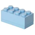 Room Copenhagen Lunchbox LEGO® Mini Box 8 Hellblau, mit 8 Noppen, Baustein-Form blau