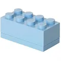 LEGO® Mini Box 8 Hellblau Lunchbox Snackbox Aufbewahrungsbox 8 Noppen Baustein
