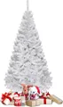 COSTWAY 180cm Künstlicher Weihnachtsbaum Tannenbaum PVC Nadeln mit Metallständer Christbaum ideal für Zuhause, Büro, Geschäfte & Hotels Weiß