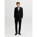 Jack & Jones Anzug JPRFRANCO Extra schmal, pflegeleicht, stilvoll mit fallendem Revers Materialmix, slim fit schwarz 48