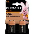 Duracell Batterie PLUS 9V 6LR61 Alkali 9 V 2 Stück