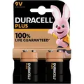 Duracell - Plus-9v B2 9 V Block-batterie Alkali-mangan 9 V 2 St.