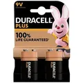 Duracell Plus 9V Block 6LR61 Alkaline Batterie - 2er Verpackung