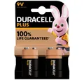Duracell Duracell Plus-9V B2 9 V Block-Batterie Alkali-Mangan 9 V 2 St. Batterie, (9.00 V)