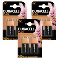 3 x Duracell Plus E-Block, 9V-Block Batterie, 6LR61 MN1604, 2er-Pack