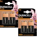 2 x Duracell Plus 9V 6LR61 E-Block Batterie - 2er-Pack