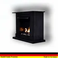 Gelkamin Ethanolkamin Kamin Emily Deluxe Schwarz incl. 1 L Brenner aus Edelstahl