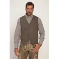 JP1880 Steppweste JP 1880 Tweed-Weste Tracht Wollmix Strick-Rücken braun|grau L