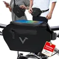 Valkental KLICKfix Fahrradtasche 3in1 - voll reflektierend und wasserdicht - geeignet als Lenkertasche und Hüfttasche - 4L Volumen - KLICKfix Fahrradtasche