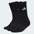 adidas Unisex Cushioned Sportswear Crew Socks 3 Pair Pack, black/black/white, 42-45