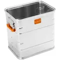 ALUBOX Aufbewahrungsbox Lagerbox Stapelboxen (31 Liter), Größenübergreifend kombinierbare Stapelmöglichkeiten silberfarben 31 l | 27.5 cm x 37 cm x 39 cm